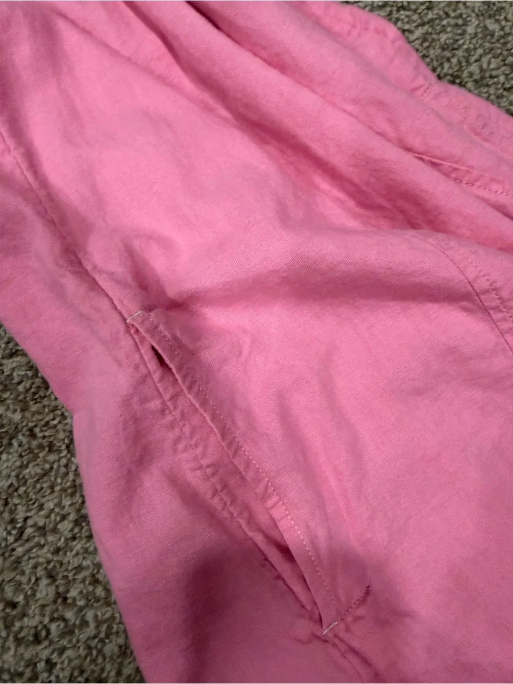 Madewell pink linen mini dress
